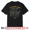 63 National Parks Map Us Park Retro Vintage Camping Hiking Shirt