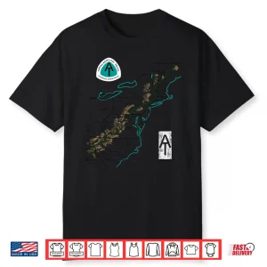 At Logo Appalachian Trail Hiking Map Shirt