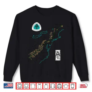 Sweatshirt At Logo Appalachian Trail Hiking Map Shirt