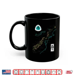 Mug At Logo Appalachian Trail Hiking Map Shirt