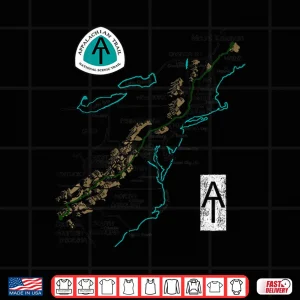 Design At Logo Appalachian Trail Hiking Map Shirt