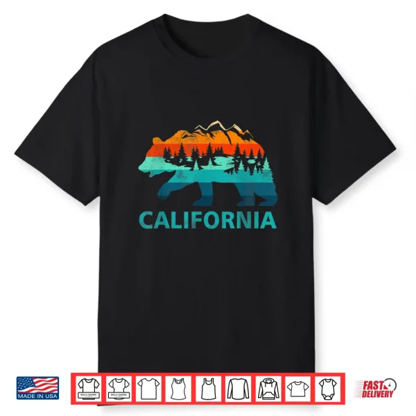 California Bear Vintage Retro Nature Hiking Souvenir Shirt