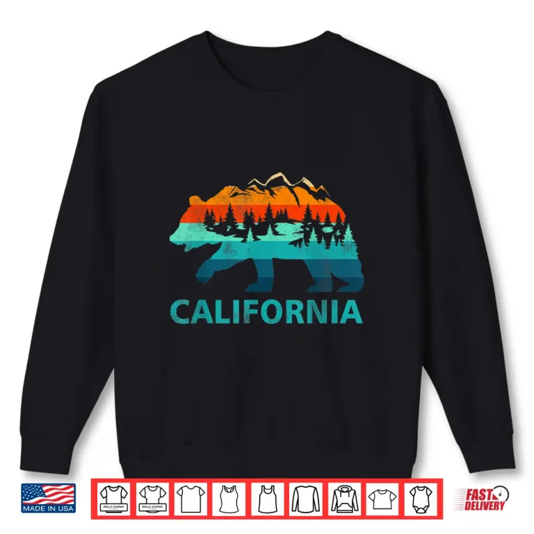 Sweatshirt California Bear Vintage Retro Nature Hiking Souvenir Shirt