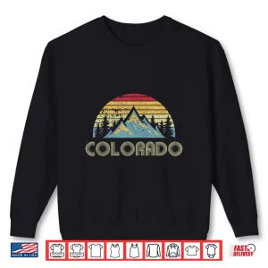Sweatshirt Colorado Tee Retro Vintage Mountains Nature Hiking T Shirt