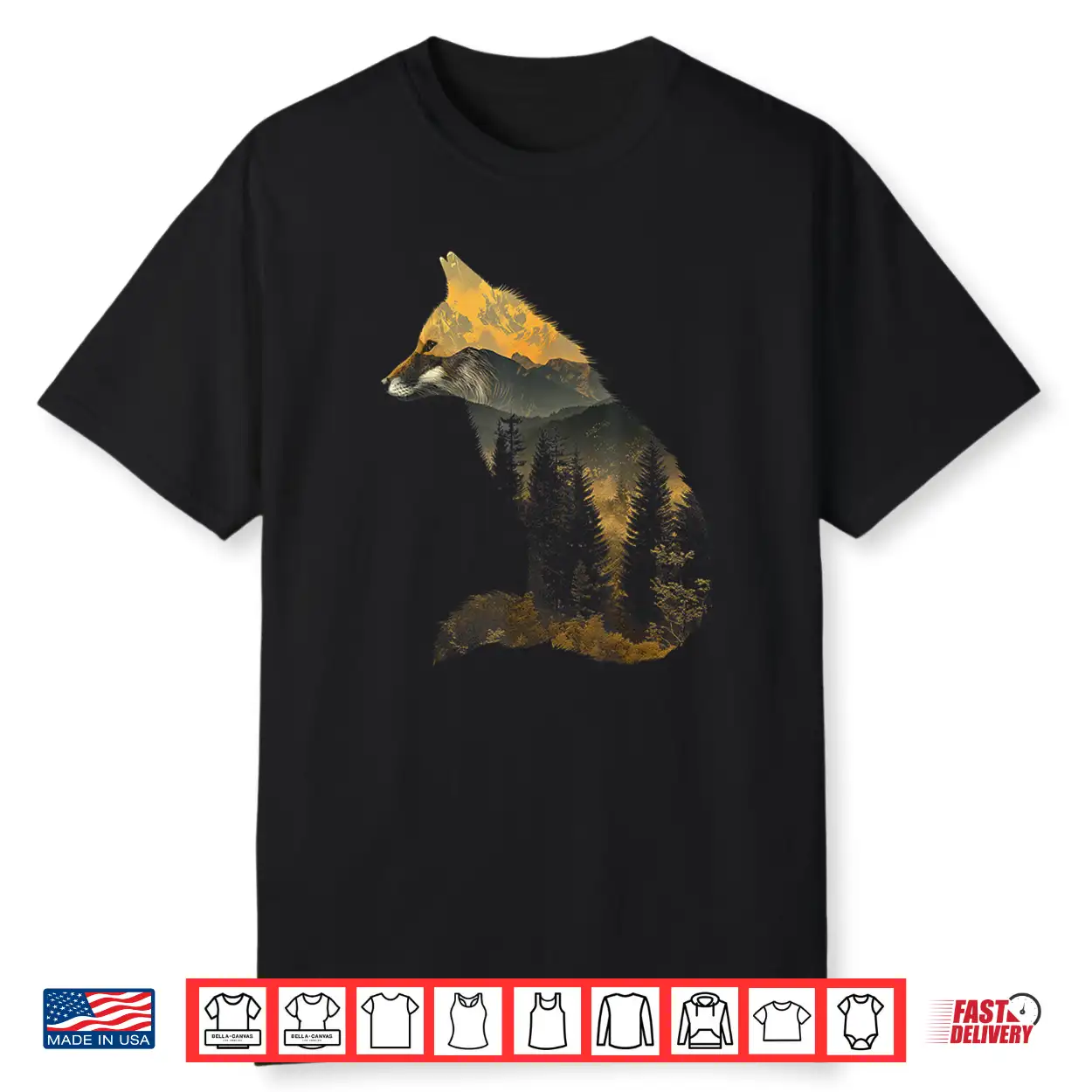 Fox Forest Nature Lover Mountains Hiking Camping Bushcraft Shirt Fox Forest Nature Lover Mountains Hiking Camping Bushcraft Shirt
