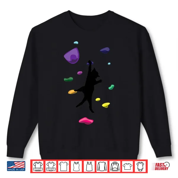Sweatshirt Funny Cat Climber Rock Climbing Gift For Men Women And Kids Shirt