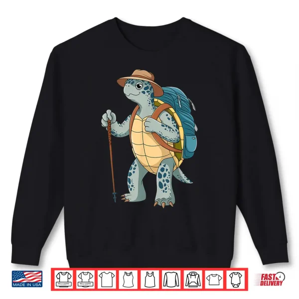 Sweatshirt Funny Turtle Hiking Graphic Camping Lover Adventure Hiking Shirt