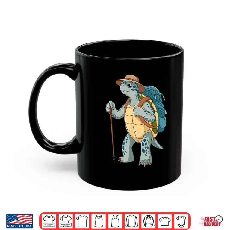 Mug Funny Turtle Hiking Graphic Camping Lover Adventure Hiking Shirt
