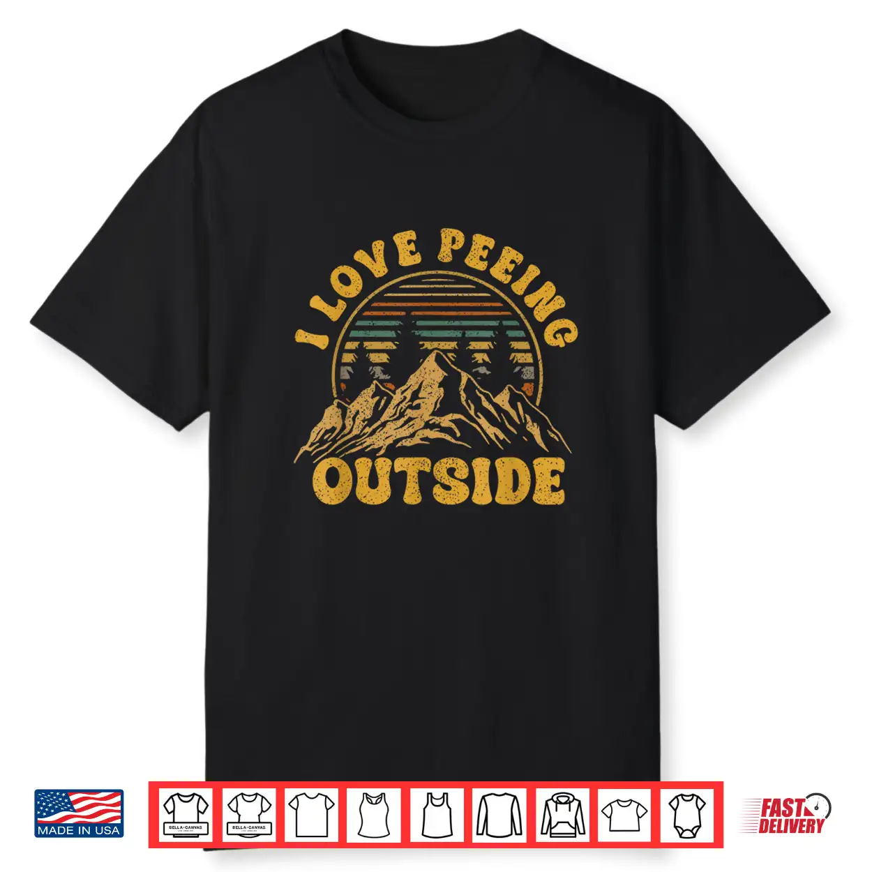 I Love Peeing Outside Funny Camping Shirts Hiking Shirt I Love Peeing Outside Funny Camping Shirts Hiking Shirt