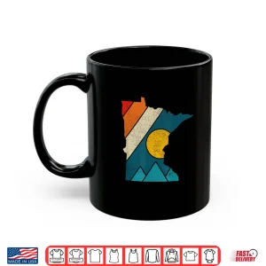 Mug Minnesota Vintage State Map Mountains Hiking Pride Gift Shirt