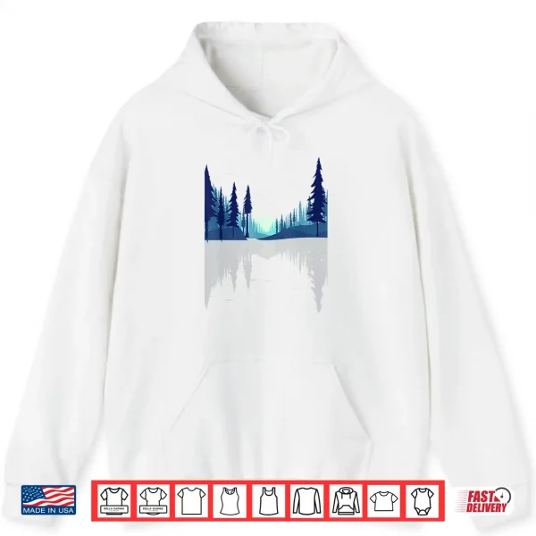 Hoodie Moonlight Mountains Nature Trees Wildlife Forest Hiking Shirt