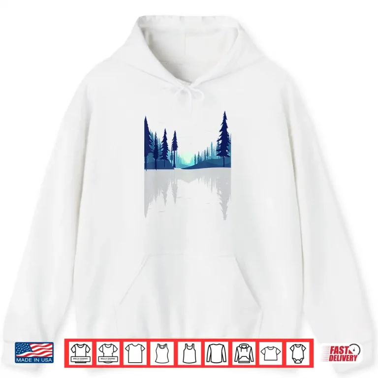 Hoodie Moonlight Mountains Nature Trees Wildlife Forest Hiking Shirt