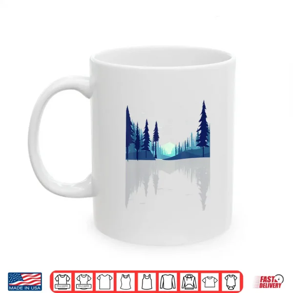 Mug Moonlight Mountains Nature Trees Wildlife Forest Hiking Shirt