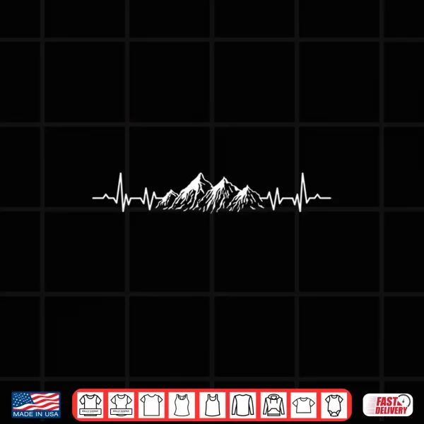 Mountain Heartbeat Design Hiking Gift Hiker Shirt 4 Design Mountain Heartbeat Design Hiking Gift Hiker Shirt