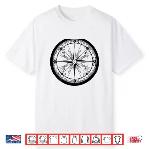 On Back   Beautiful Compass Sailing Hiking Travel Adventure Shirt