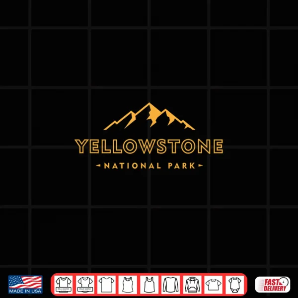 Design Retro Mountain Yellowstone National Park Hiking Souvenir Shirt