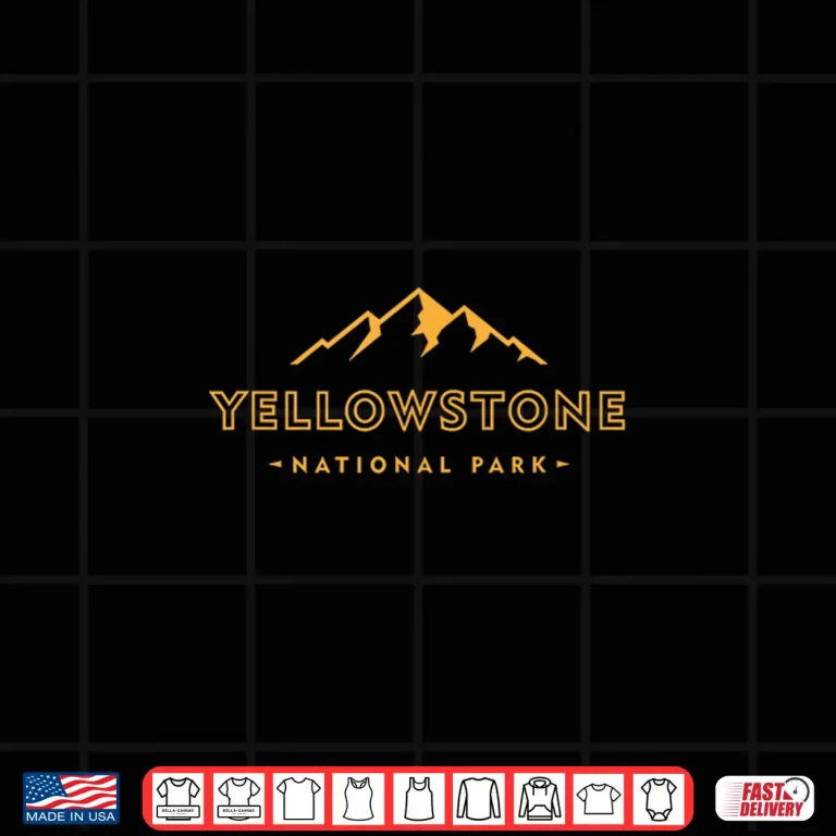 Design Retro Mountain Yellowstone National Park Hiking Souvenir Shirt