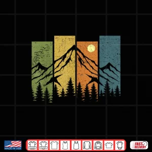 Retro Wildlife Forest Nature Trees Outdoors Mountains Hiking Shirt 4 Design Retro Wildlife Forest Nature Trees Outdoors Mountains Hiking Shirt