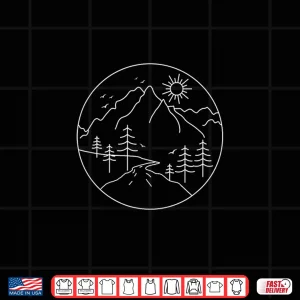 Design Sunrise Mountain Nature Hiking Camping Outdoors Mountains Shirt