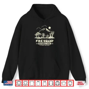 Hoodie Vintage Fire Swamp National Park Camping Hiking Mountain Shirt