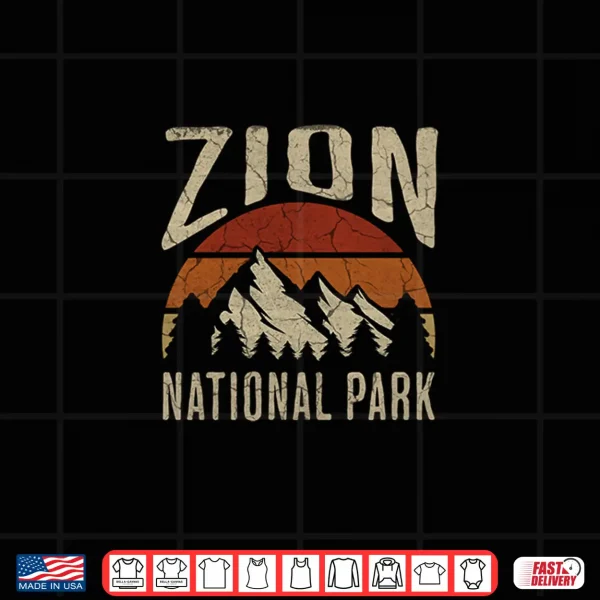 Design Zion National Park Utah Nature Hiking Outdoors Shirt