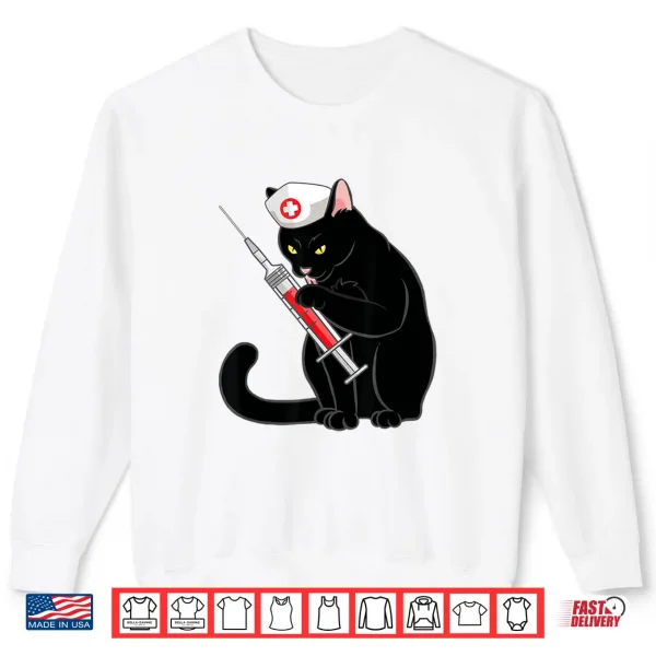 Doctor Cat Shirt For Nurses & Doctors Gift Funny Black Cat Shirt 2 Sweatshirt Doctor Cat Shirt For Nurses Doctors Gift Funny Black Cat Shirt