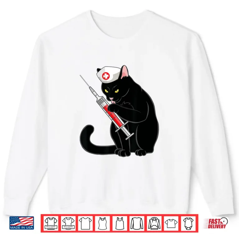 Sweatshirt Doctor Cat Shirt For Nurses Doctors Gift Funny Black Cat Shirt