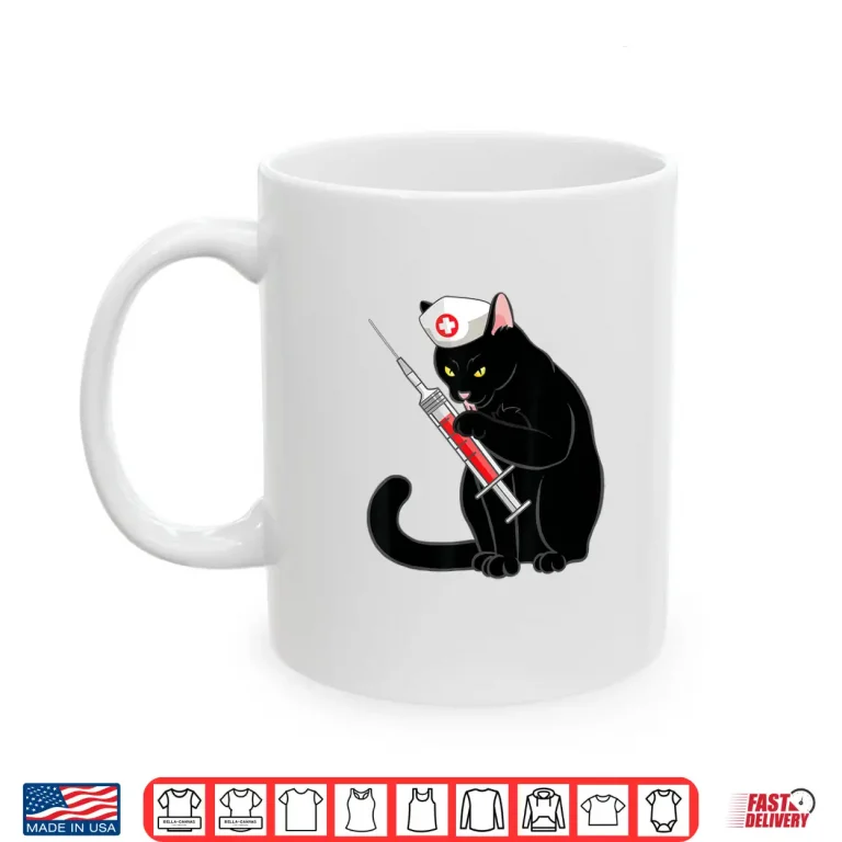 Mug Doctor Cat Shirt For Nurses Doctors Gift Funny Black Cat Shirt