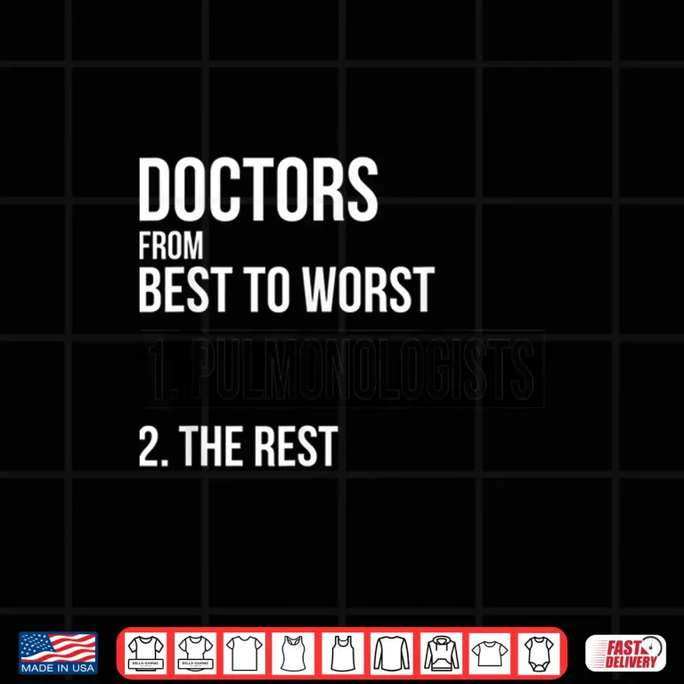 Design Doctors From Best To Worst Pulmonologists Shirt