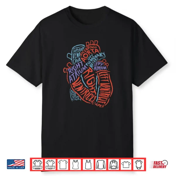 Heart Anatomy For Doctors Nurses Paramedics And Students Shirt
