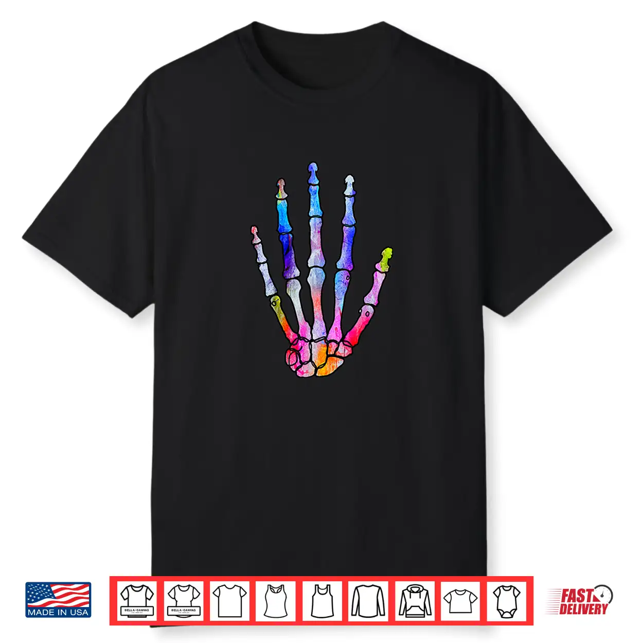 Human Skeleton Hand Bones Orthopedic Watercolor Art Gift Shirt Human Skeleton Hand Bones Orthopedic Watercolor Art Gift Shirt