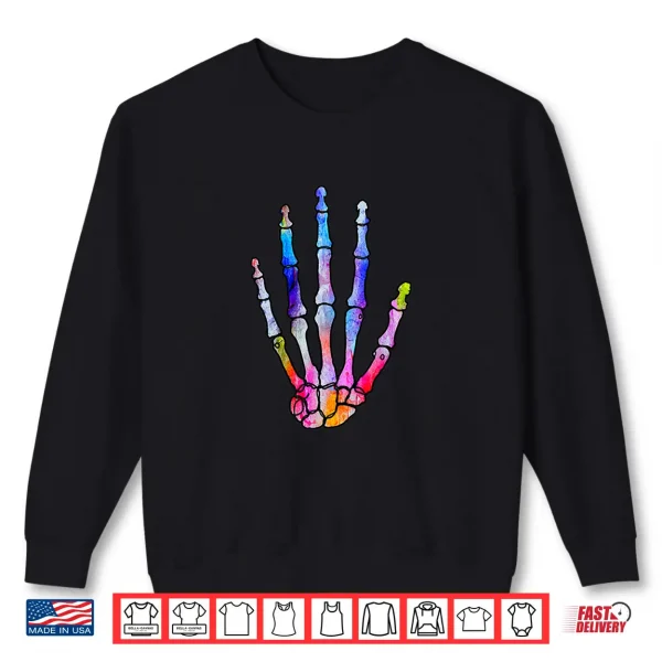 Human Skeleton Hand Bones Orthopedic Watercolor Art Gift Shirt 2 Sweatshirt Human Skeleton Hand Bones Orthopedic Watercolor Art Gift Shirt