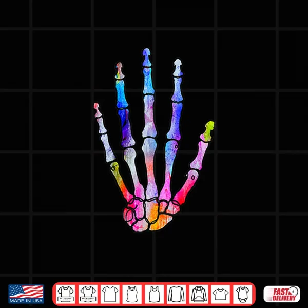 Human Skeleton Hand Bones Orthopedic Watercolor Art Gift Shirt 4 Design Human Skeleton Hand Bones Orthopedic Watercolor Art Gift Shirt