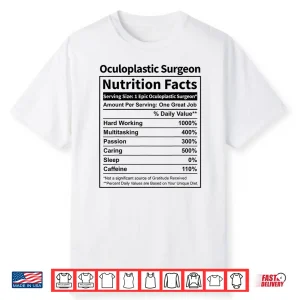 Oculoplastic Surgeon Nutrition Facts Funny For Men & Women Shirt