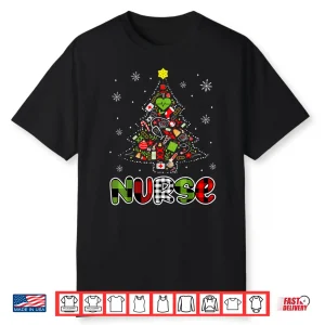 Nurse Christmas Tree Nurses Xmas Pajamas Pjs Rn Er Men Women Shirt