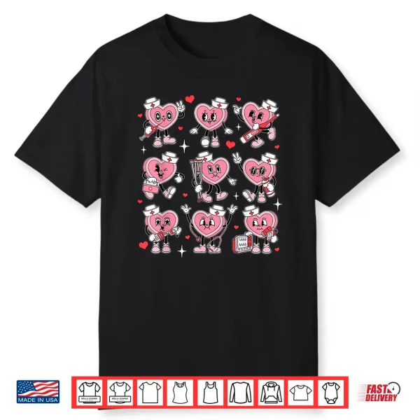 Nurse Valentine Candy Heart Er Icu Nicu Rn Nurses Women Shirt