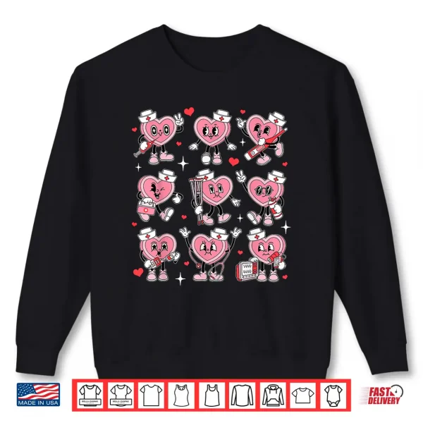 Sweatshirt Nurse Valentine Candy Heart Er Icu Nicu Rn Nurses Women Shirt