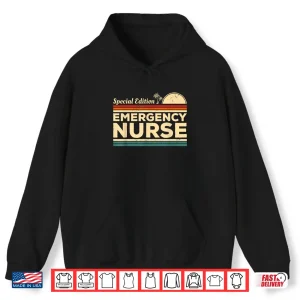 Hoodie Vintage Emergency Nurse Er Nurses Shirt