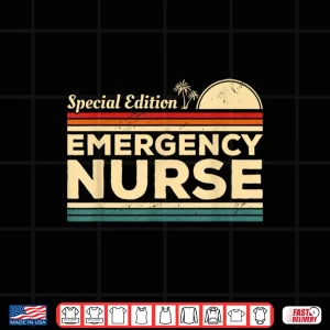 Design Vintage Emergency Nurse Er Nurses Shirt