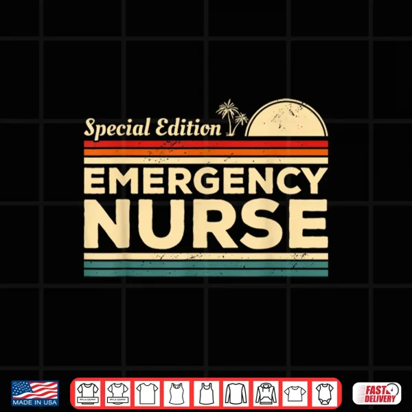 Design Vintage Emergency Nurse Er Nurses Shirt