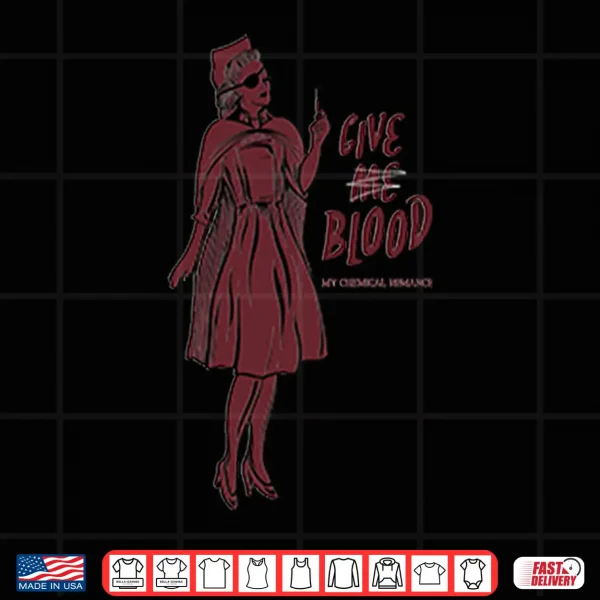 Design Give Me Blood Gothic Nurse Horror Shirt