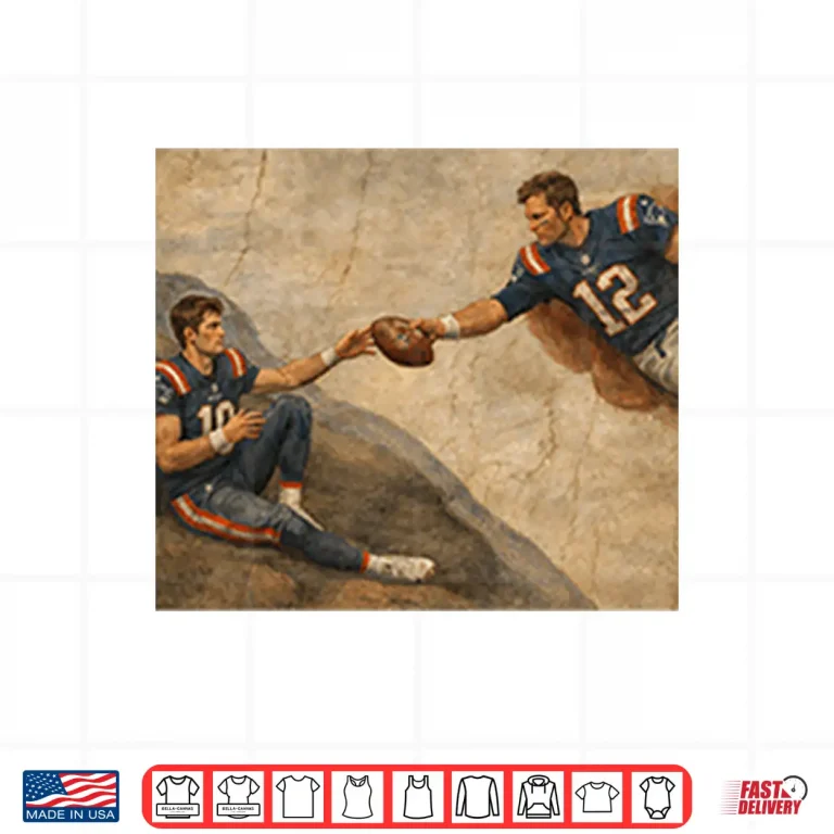 Design The Creation Of Adam Tom Brady Drake Maye Shirt