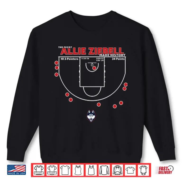 Sweatshirt The Night Allie Ziebell Made History Basketball Shirt