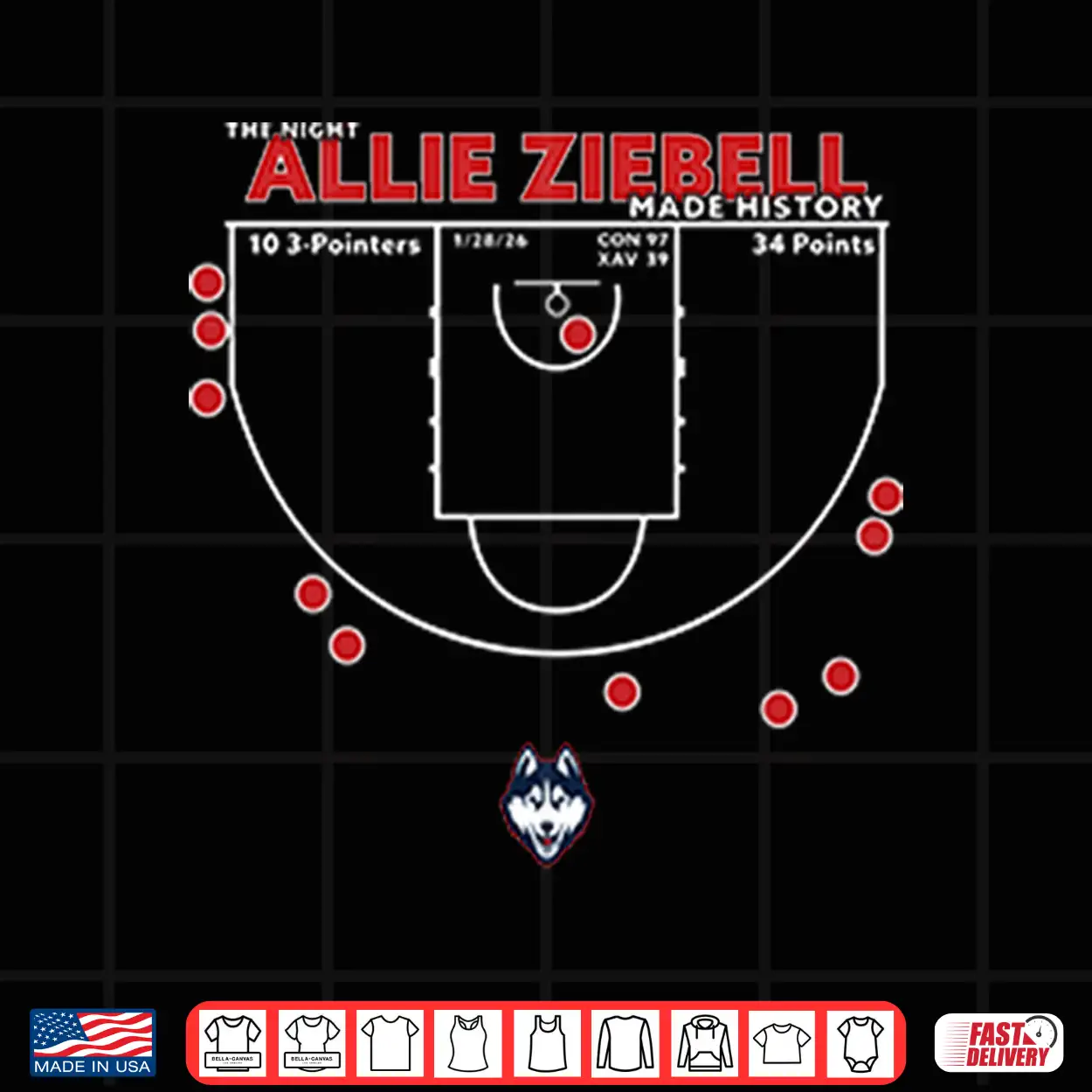 The Night Allie Ziebell Made History Basketball Shirt The Night Allie Ziebell Made History Basketball Shirt