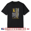 American Flag Childhood Cancer Awareness Warrior Fighter Shirt