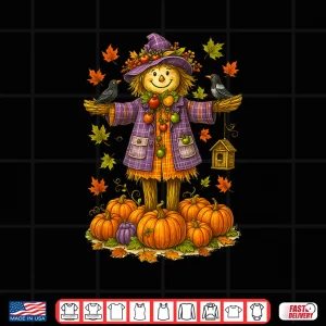 Design Scarecrow Autumn Harvest Fall Season Pumpkin Thanksgiving Shirt