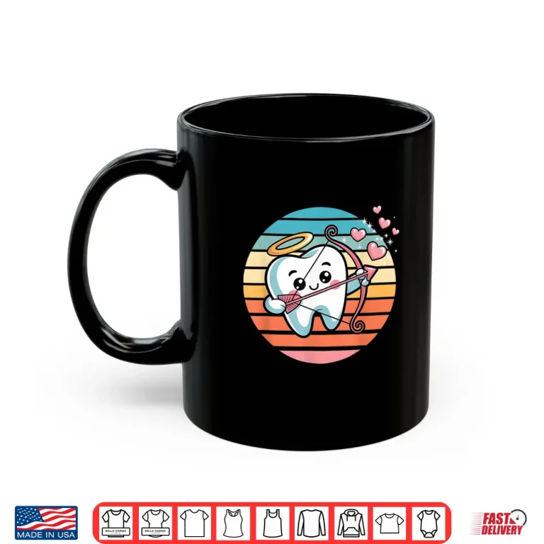 Mug Cute Valentinetooth Cupid Dental Dentists Hygienists Funny Shirt