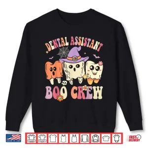 Sweatshirt Dental Assistant Boo Crew Ghost Groovy Dental Halloween Shirt