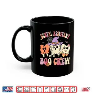Mug Dental Assistant Boo Crew Ghost Groovy Dental Halloween Shirt