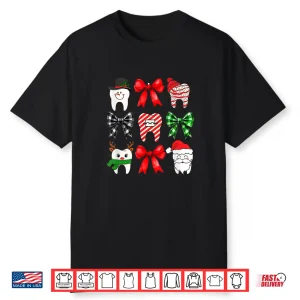 Dental Christmas Tooth Holiday Shirt For Dentists Hygienists Shirt